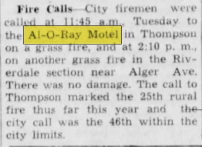 Al-O-Ray Motel - July 1955 Fire